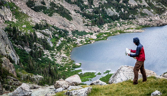 "Hiking at Bluebird Lake in Rocky Mountain National Park"