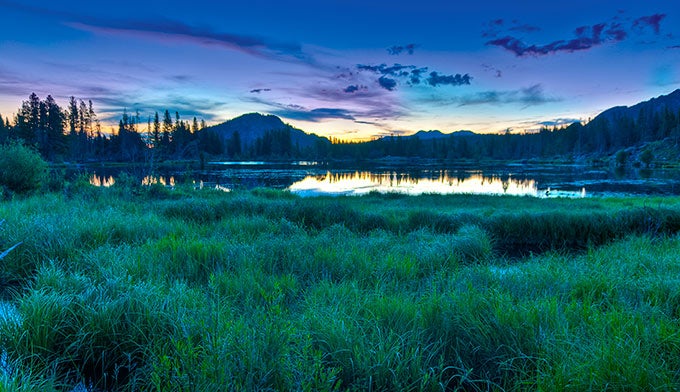 "Sunrise at Sprague Lake"