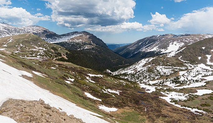 "Mummy Range from the Alpine Visitors Center in Rocky Mountain National Park"