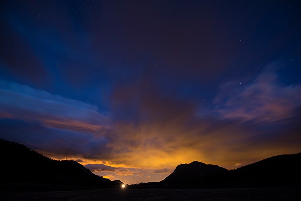 "Sunset burst at Rocky Mountain National Park"