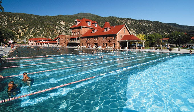"Glenwood Springs Pool in summer"