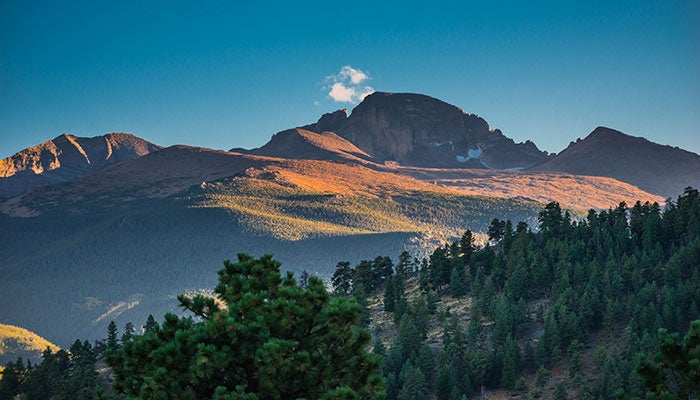 "Longs Peak in Rocky Mountain National Park"