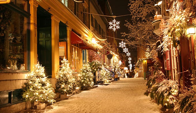 "Christmas lights downtown"