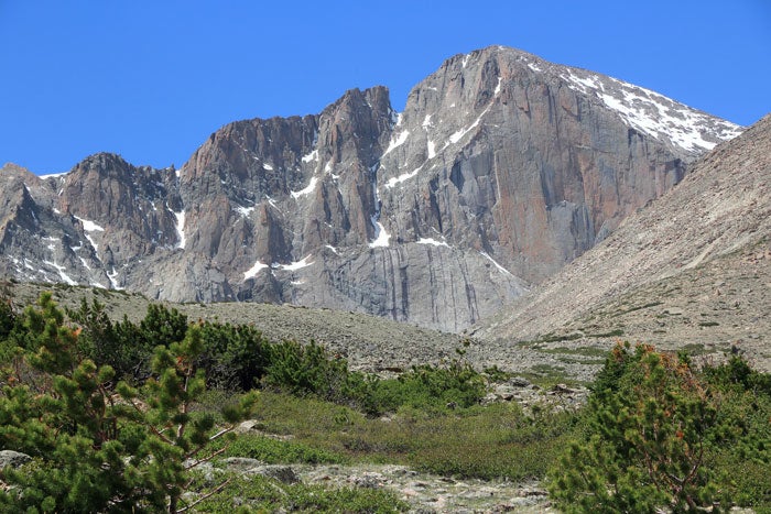 "Longs Peak in Rocky Mountain National Park"