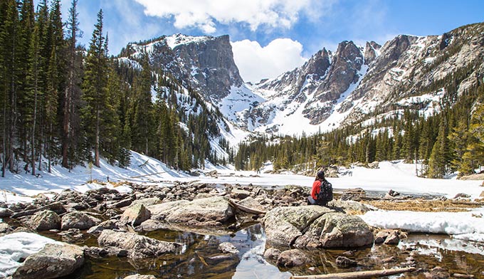 "Rocky Mountain National Park's Dream Lake in Winter"