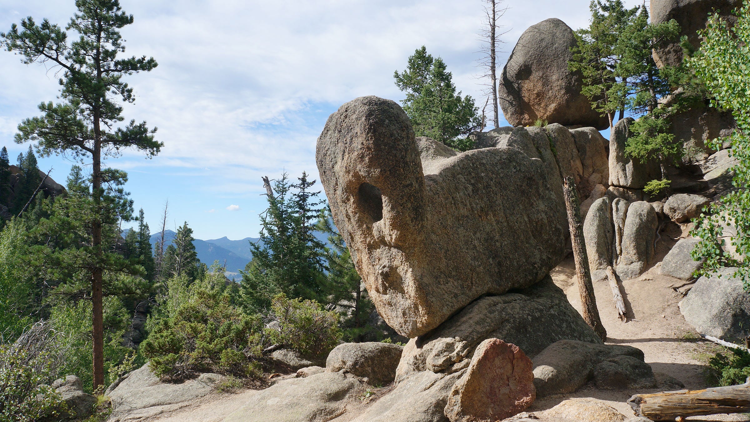 Paul Bunyan's Boot on the Gem Lake Trail in Rocky Mountain National Park